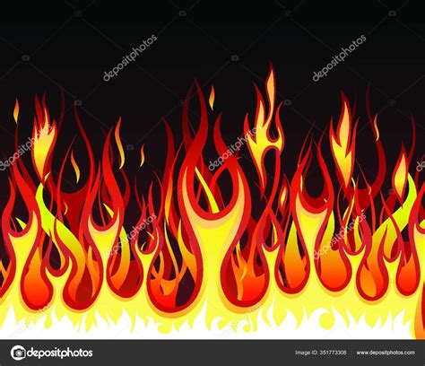 Inferno Fire Vector Background Design Use Stock Vector Image by ©PantherMediaSeller #351773308