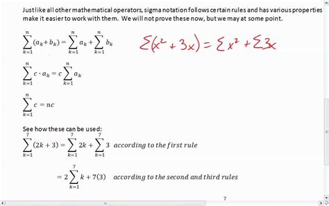 Sigma notation properties - YouTube