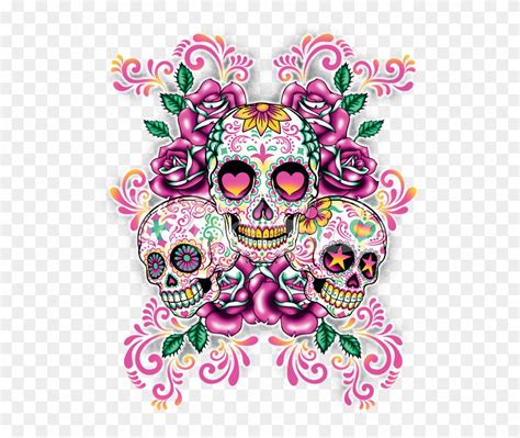 Pink Sugar Skulls Clipart (#650212) - PinClipart