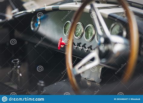 Partial View of a Black AC Cobra Car Interior - Classic Car Show Editorial Photography - Image ...