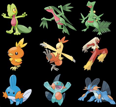 starters and evolution - pokemon