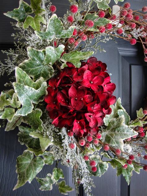 Wreaths by HomeHearthGarden.Etsy.Com: A BEAUTIFUL CHRISTMAS DOOR WREATH with FROSTED IVY AND BERRIES