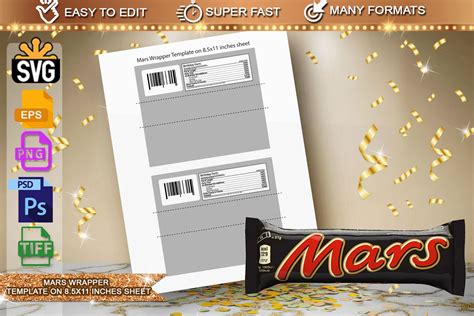 Mars Chocolate bar wrapper template, 40g Template (436305 ...