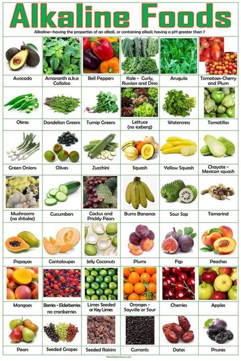 Printable Alkaline Food List