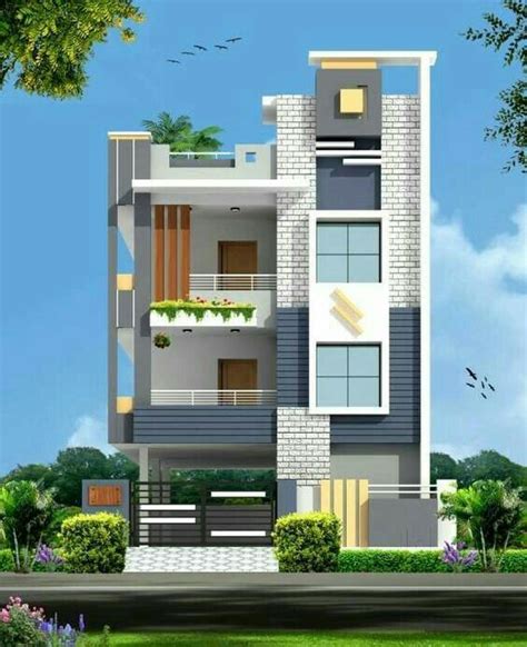 27*38 North Face G+2 Front Elevation design.. | House front design ...