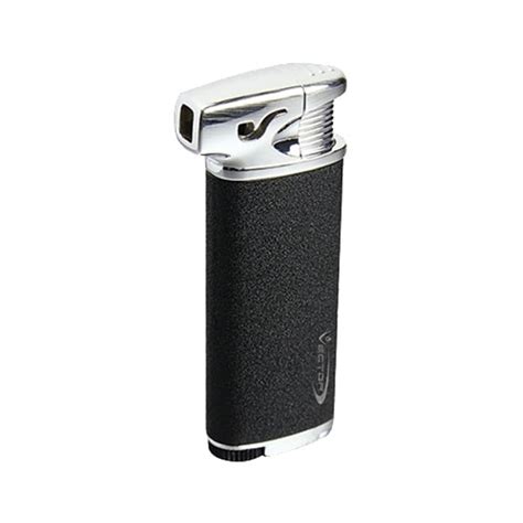 Vector KGM Elio Butane Pipe Lighter with Tamper - Black Crackle ...