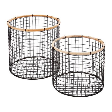 Store your home essentials in style with this set of two wire storage ...