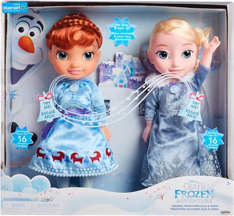 Disney Frozen Singing Traditions Elsa & Anna Dolls Olaf's Frozen ...