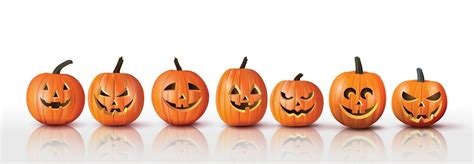 Set of realistic Halloween orange pumpkins 2078811 Vector Art at Vecteezy