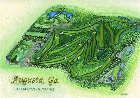 Augusta National Course Map : golf