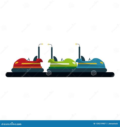 Bumpers cars cartoons stock vector. Illustration of amusement - 139219987