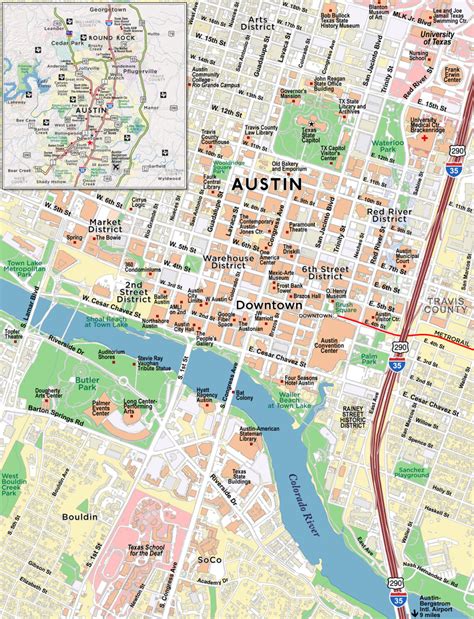 Map Of Downtown Austin Map Downtown Austin Texas Usa - vrogue.co