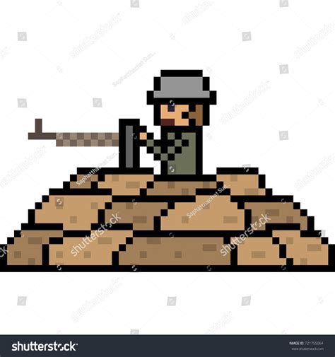 Vector Pixel Art Soldier Isolated Stock Vector (Royalty Free) 721755064 | Shutterstock