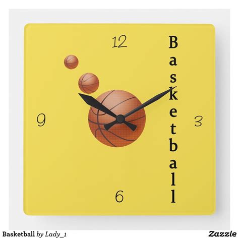 Basketball Square Wall Clock | Zazzle.com | Square wall clock, Clock, Wall clock