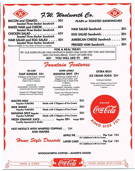 Nifty 50s Shop | 1950's Style Diner Menu | Diner menu, Vintage menu, Menu restaurant