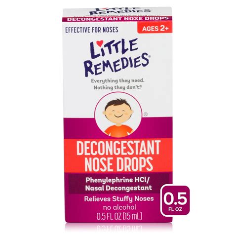 Little Remedies Decongestant Nose Drops, Ages 2 to 6, 0.5 fl oz - Walmart.com - Walmart.com