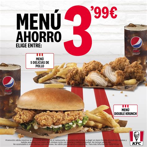 DISFRUTA DEL MENÚ AHORRO EN KFC – POR 3,99€ - Sambil Outlet