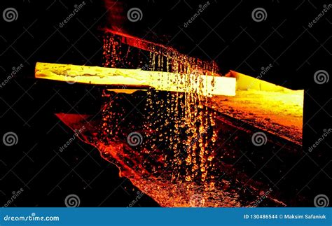 Blast Furnace Smelting Liquid Steel in Steel Mills. Stock Photo - Image of abrasive, grinder ...