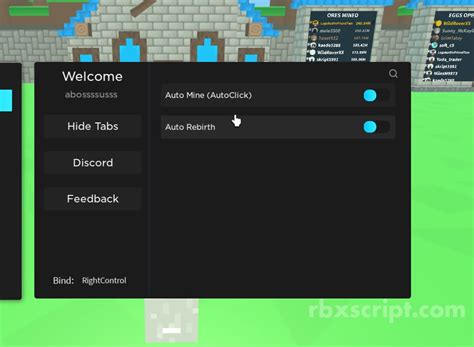 Mining Clicker Simulator: Auto rebirth, Auto Click, Auto Buy Scripts | RbxScript