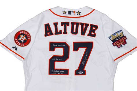 Lot Detail - Jose Altuve 2014 All-Star Game Worn and Signed Jersey (MLB ...