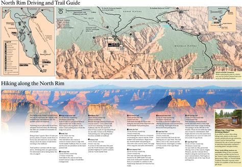 Grand Canyon North Rim hiking map - Ontheworldmap.com