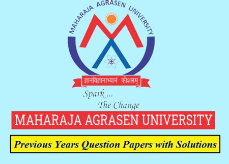 Maharaja Agrasen University (MAU) Solved Question Papers Download PDF