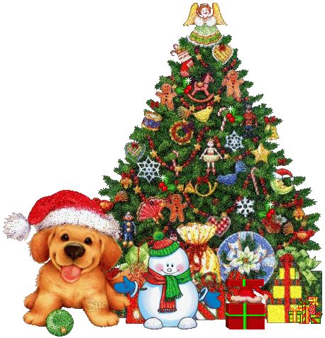 Animated Christmas Tree With Gifts and Snowman | Gallery Yopriceville - High-Quality Free Images ...