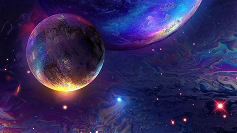 Outer Digital Space Abstract Wallpaper