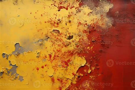 an abstract painting with red yellow and black paint generative ai ...