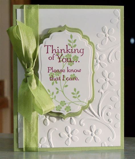 Handmade Sympathy Card Stampin' Up Thoughts