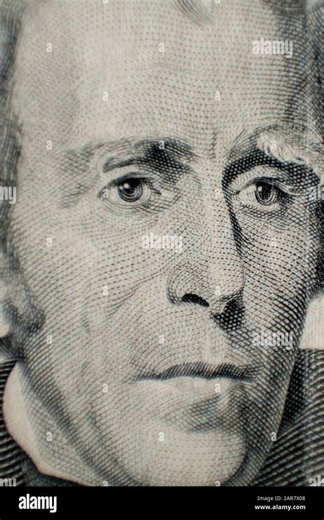 Andrew Jackson as depicted on the US 20 Dollar Bill Stock Photo - Alamy