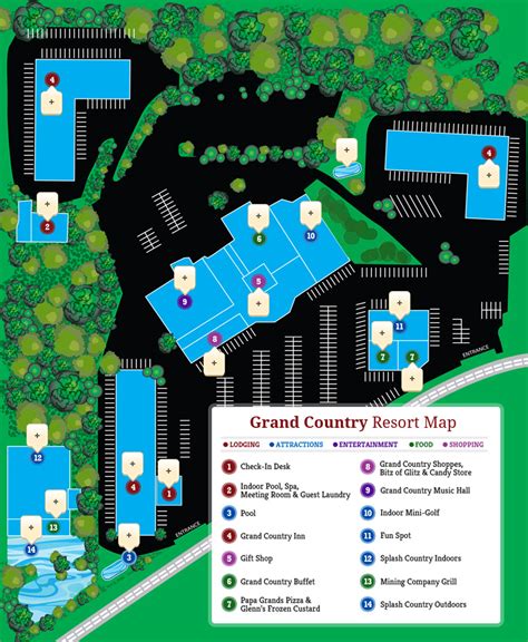 Grand Country Resort Map - Digital Medium