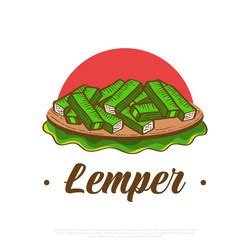 Lemper indonesian traditional food Royalty Free Vector Image