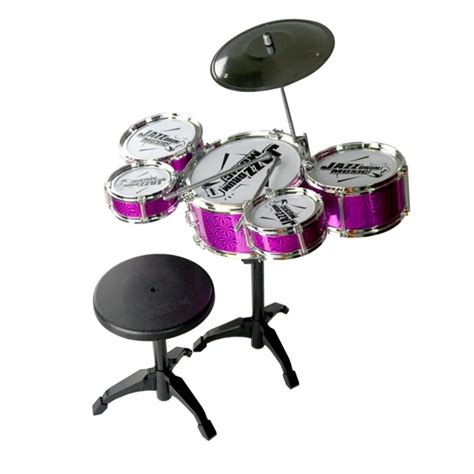 Kids Musical Drum Instrument Toys 5 Drums Simulation Jazz Drum Kit with ...