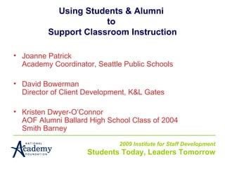 Students teaching students 7 2009 | PPT