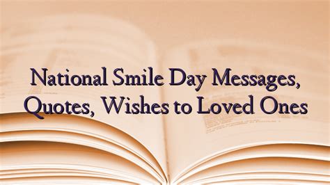 National Smile Day Messages, Quotes, Wishes to Loved Ones - TechNewzTOP