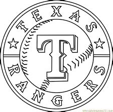 Texas Rangers Logo Coloring Page for Kids - Free MLB Printable Coloring ...