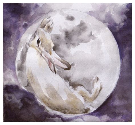 Rabbit Moon fine art print on Storenvy