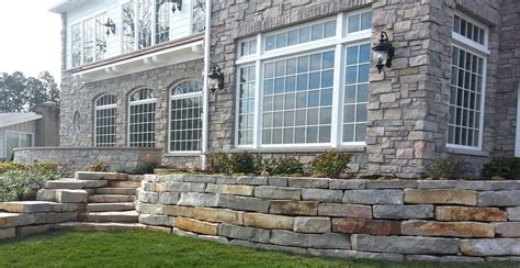 Traditional Stone House Exterior Stone Veneer Stone Wall Landscaping Buechel Stone