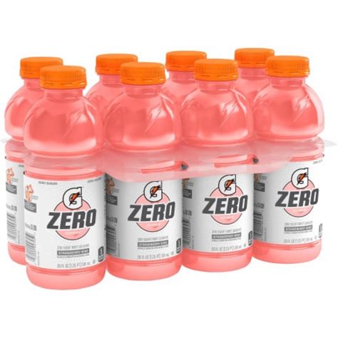 Gatorade® Zero Sugar Pink Strawberrry Kiwi Sports Drink Multipack Bottles, 8 bottles / 20 fl oz ...