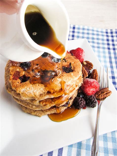 Whole Wheat Fruit and Nut Pancakes - Katie at the Kitchen Door | What's for breakfast, Good ...