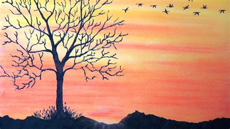 Simple Sunset Drawing at GetDrawings | Free download