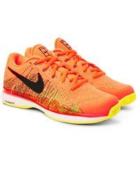 Nike Rubber Zoom Vapor Flyknit Tennis Sneakers in Bright Orange (Orange ...