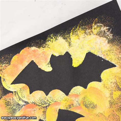 Bat Silhouette Halloween Art - Easy Peasy and Fun