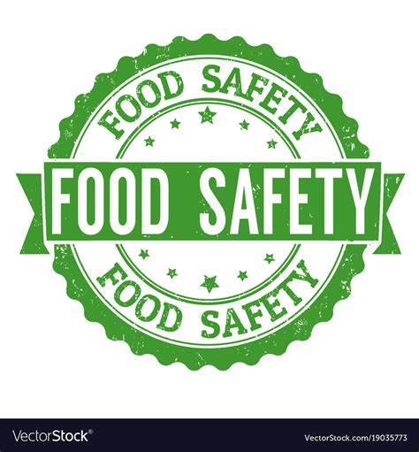 Food safety stamp Royalty Free Vector Image - VectorStock