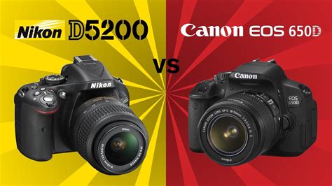 Nikon D5200 vs Canon 650D (Rebel T4i) - YouTube