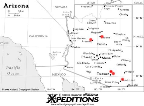 Map of Arizona, Santa Catalina Mountains