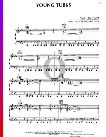 Young Turks (Rod Stewart) Piano Sheet Music - OKTAV