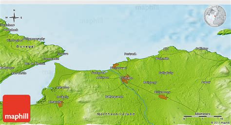 Physical 3D Map of Coleraine