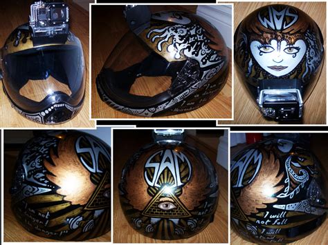 Skydiving helmet with metallic Sharpies by crazyxav on DeviantArt